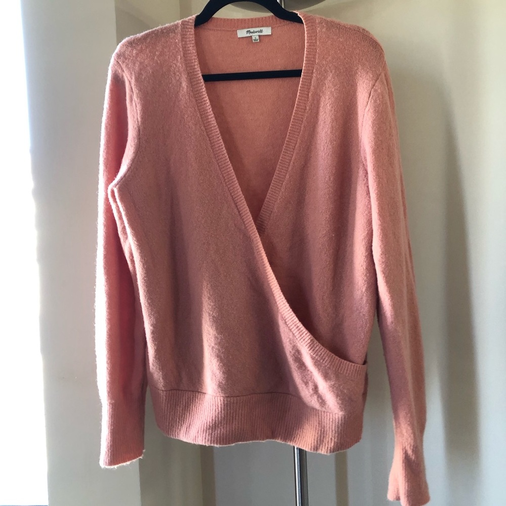 Madewell Rose Faux Wrap Sweater - Picture 4 of 7